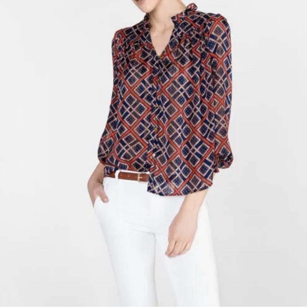 Scotch and Soda Amsterdam Blauw Blouse